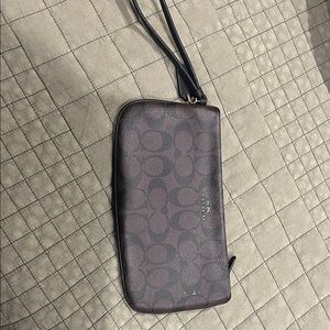 Coach Signature Brown Wristlet